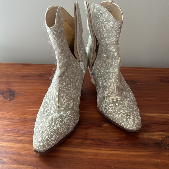 BetseyJohnson Diva Bridal Cowboy Boots - Picture 2 of 6